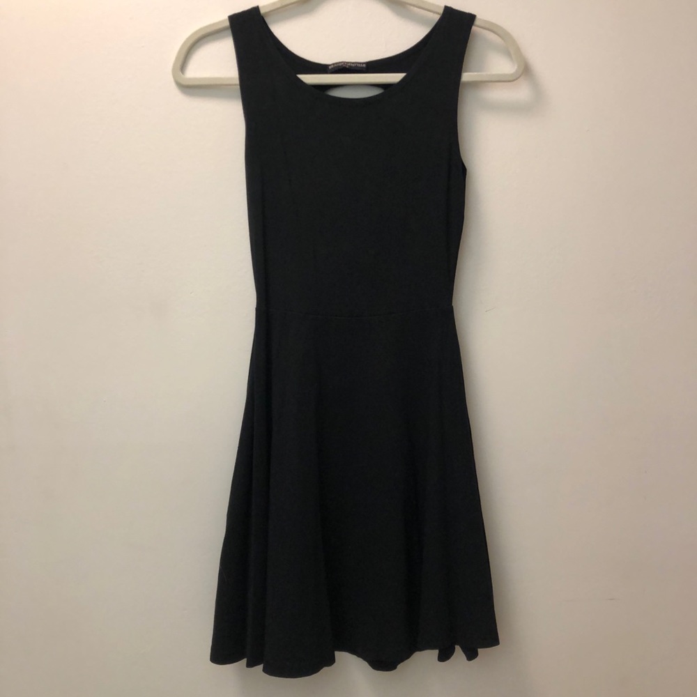Open back black dress